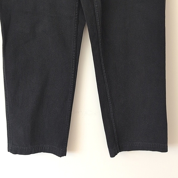Lauren Ralph Lauren Womens 8P Wide Leg Jeans Black Cotton Baggy Slouchy Preppy - Picture 2 of 7